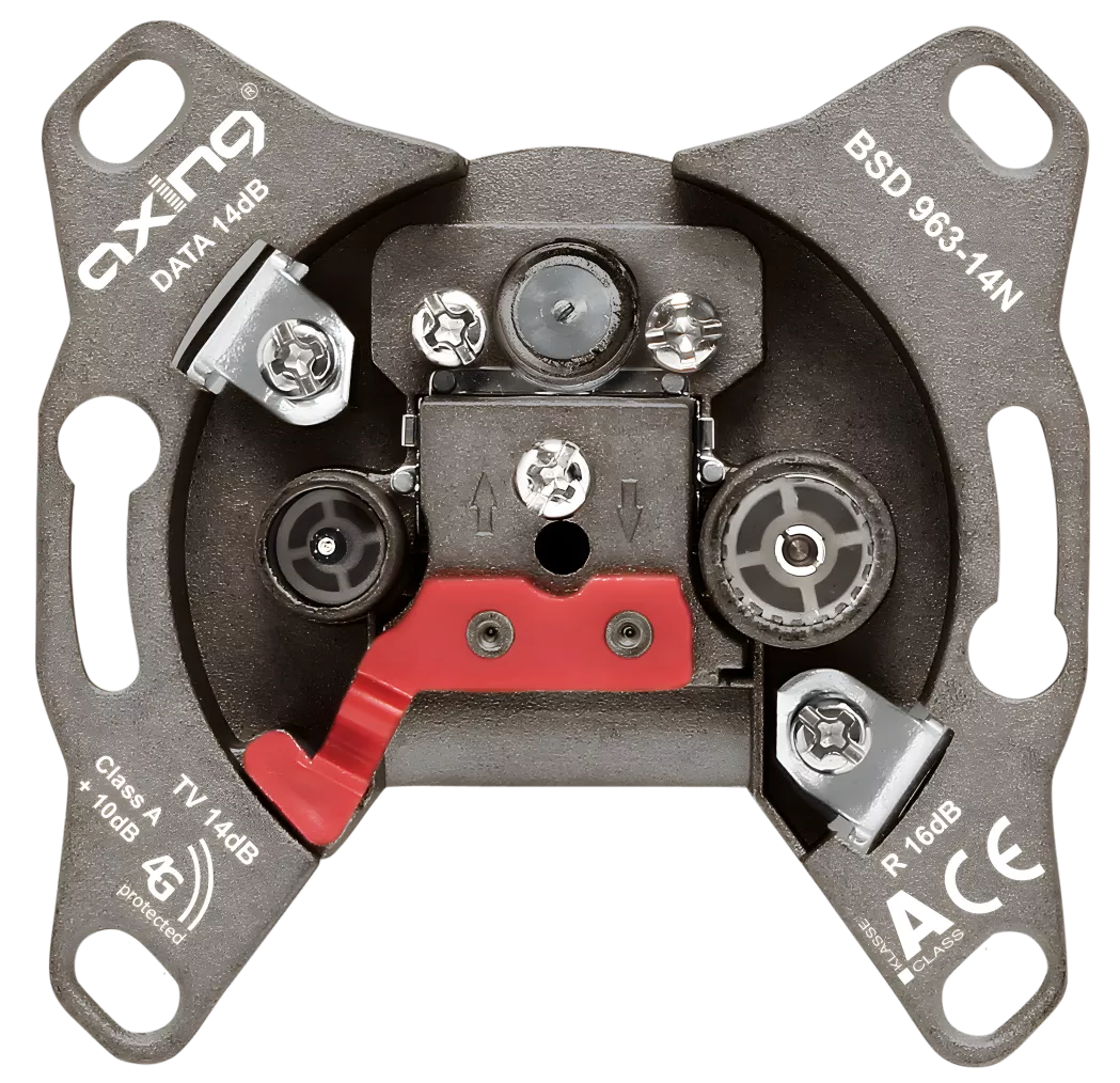 Axing BSD 963-14N Multimedia-Durchgangsdose 14 dB | 5…1006 MHz | CATV | DATA-Artikelnummer-056 001 14-von-Axing