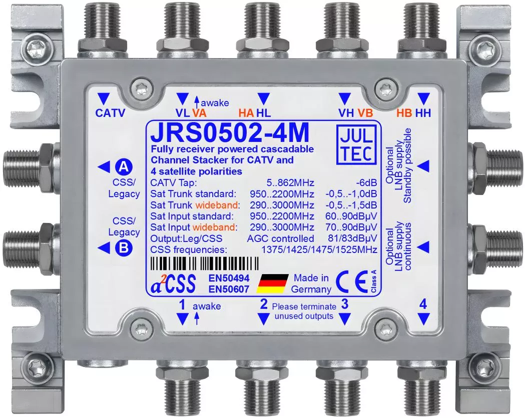 JULTEC JRS0502-4M Unicable-MS für 1 (Breitband 2) Satelliten-Artikelnummer-170 202 28-von-Jultec GmbH