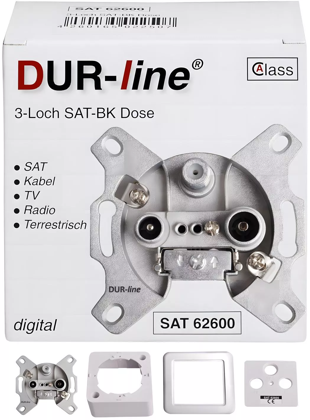 DUR-line SAT 62600 Sat Enddose 3-Loch DUR-line SAT 62600 Sat Enddose 3-Loch-Artikelnummer-056 000 20-von-DUR-line