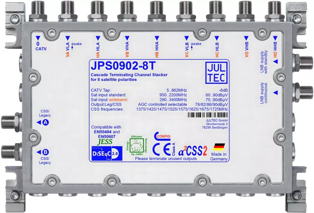 JULTEC JPS0902-8T Unicable-MS f. 2 (Breitband 4) Satelliten-Artikelnummer-170 332 28-von-Jultec GmbH