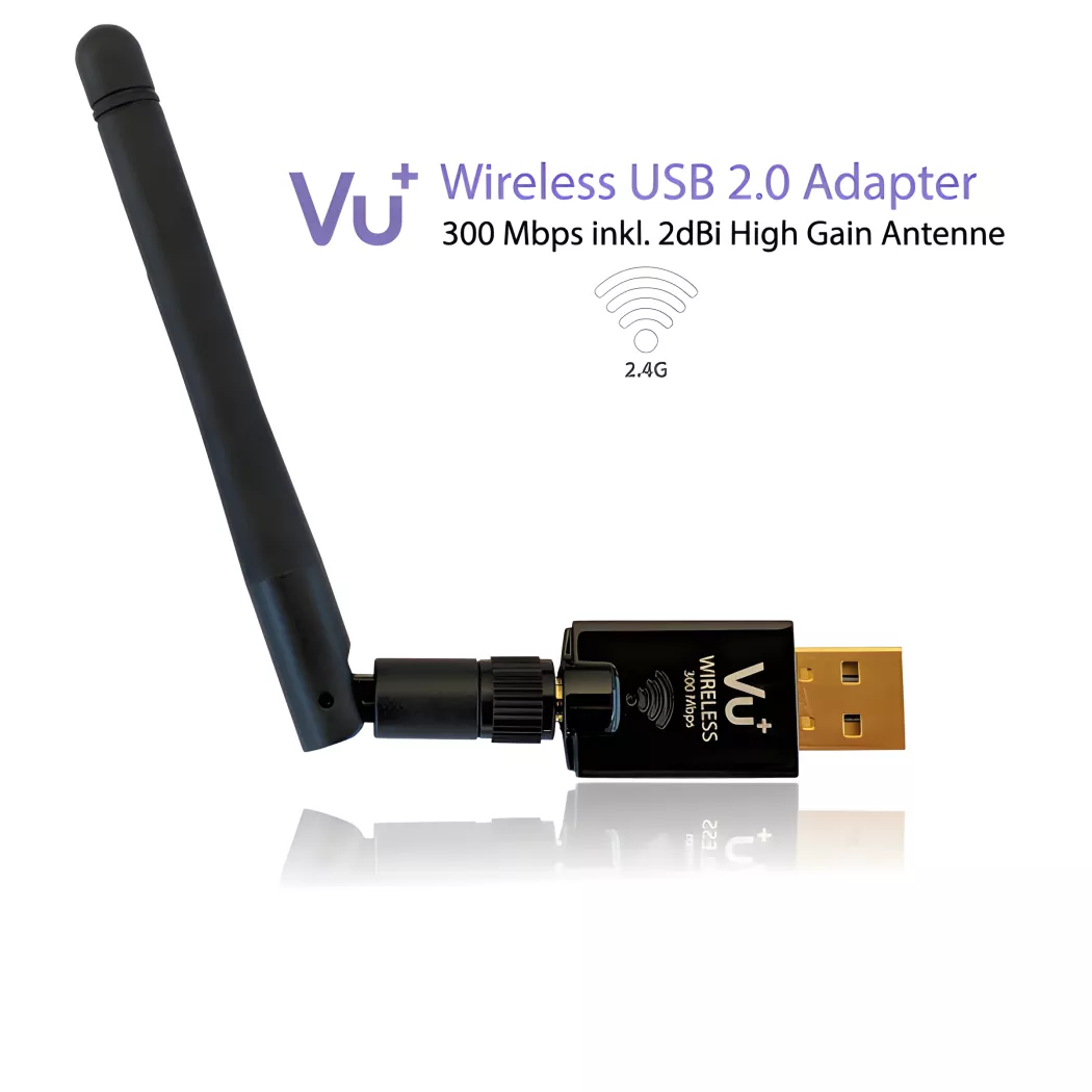 VU+ WiFi WLAN Stick 300 Mbps mit Antenne VU+ WiFi WLAN Stick 300 Mbps mit Antenne-Artikelnummer-058 998 89-von-VU+