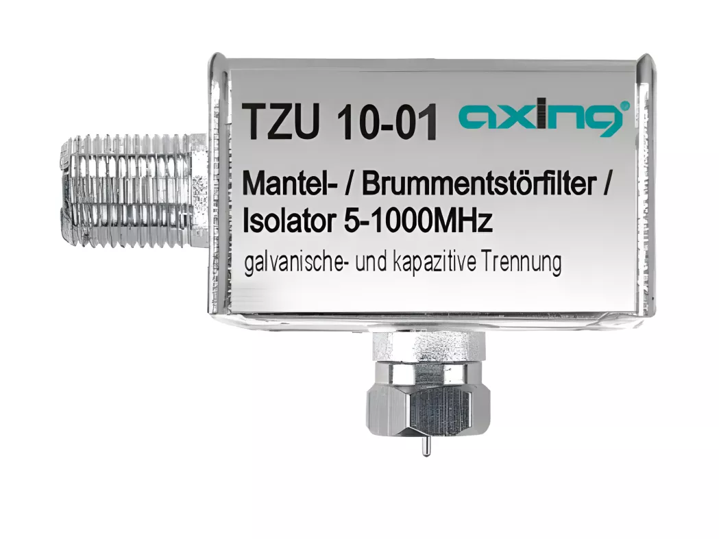 Axing TZU 10-01 Mantelstromfilter | F-Buchse | F-Stecker Axing TZU 10-01 Mantelstromfilter | F-Buchse | F-Stecker-Artikelnummer-058 003 65-von-Axing