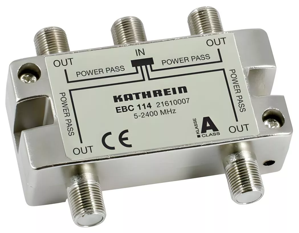 Kathrein EBC 114  4-fach SAT-Verteiler 5-2400 MHz für Unicable Kathrein EBC 114  4-fach SAT-Verteiler 5-2400 MHz für Unicable-Artikelnummer-086 610007-von-Kathrein
