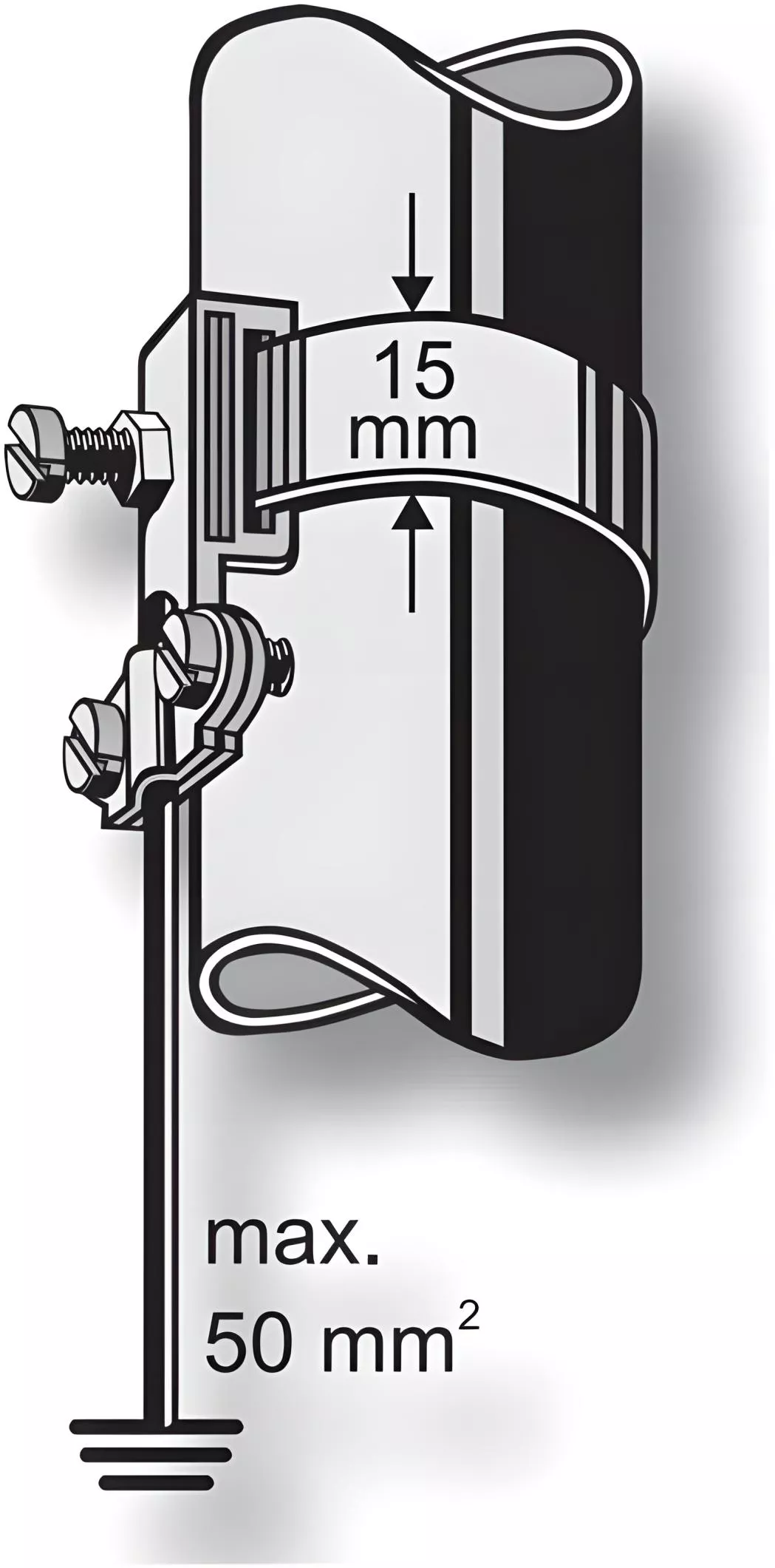 Kathrein ZEU 01 Erdungsbandschelle für Mast-Ø: max 48 mm Kathrein ZEU 01 Erdungsbandschelle für Mast-Ø: max 48 mm-Artikelnummer-086 276011-von-Kathrein