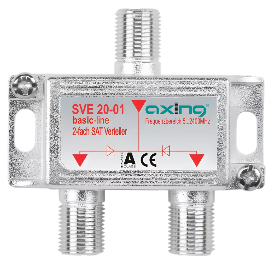 Axing SVE 20-01 2-fach SAT-Verteiler | 5…2400 MHz Axing SVE 20-01 2-fach SAT-Verteiler | 5…2400 MHz-Artikelnummer-061 003 38-von-Axing