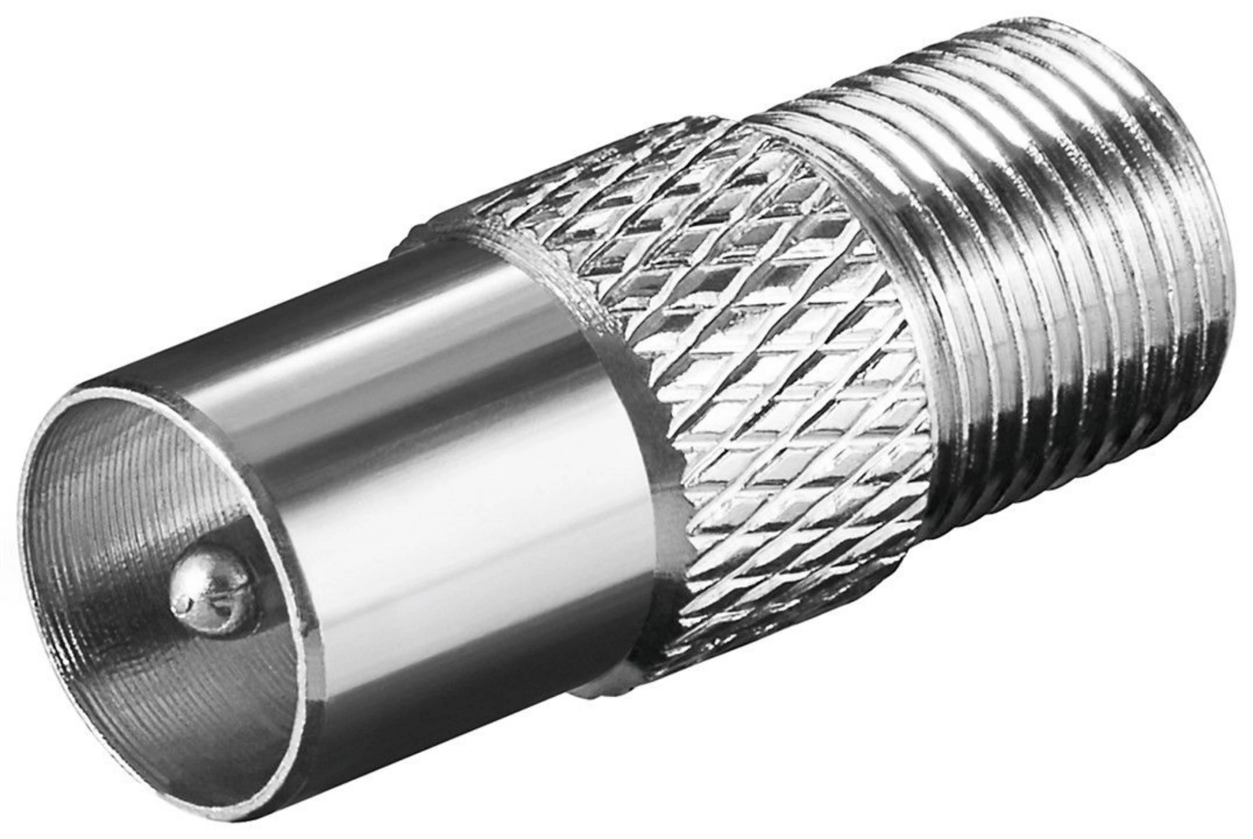 F-Adapter (FF18) F-Buchse auf IEC-Stecker-Artikelnummer-054 000 73-von-Eckert Electronic GmbH
