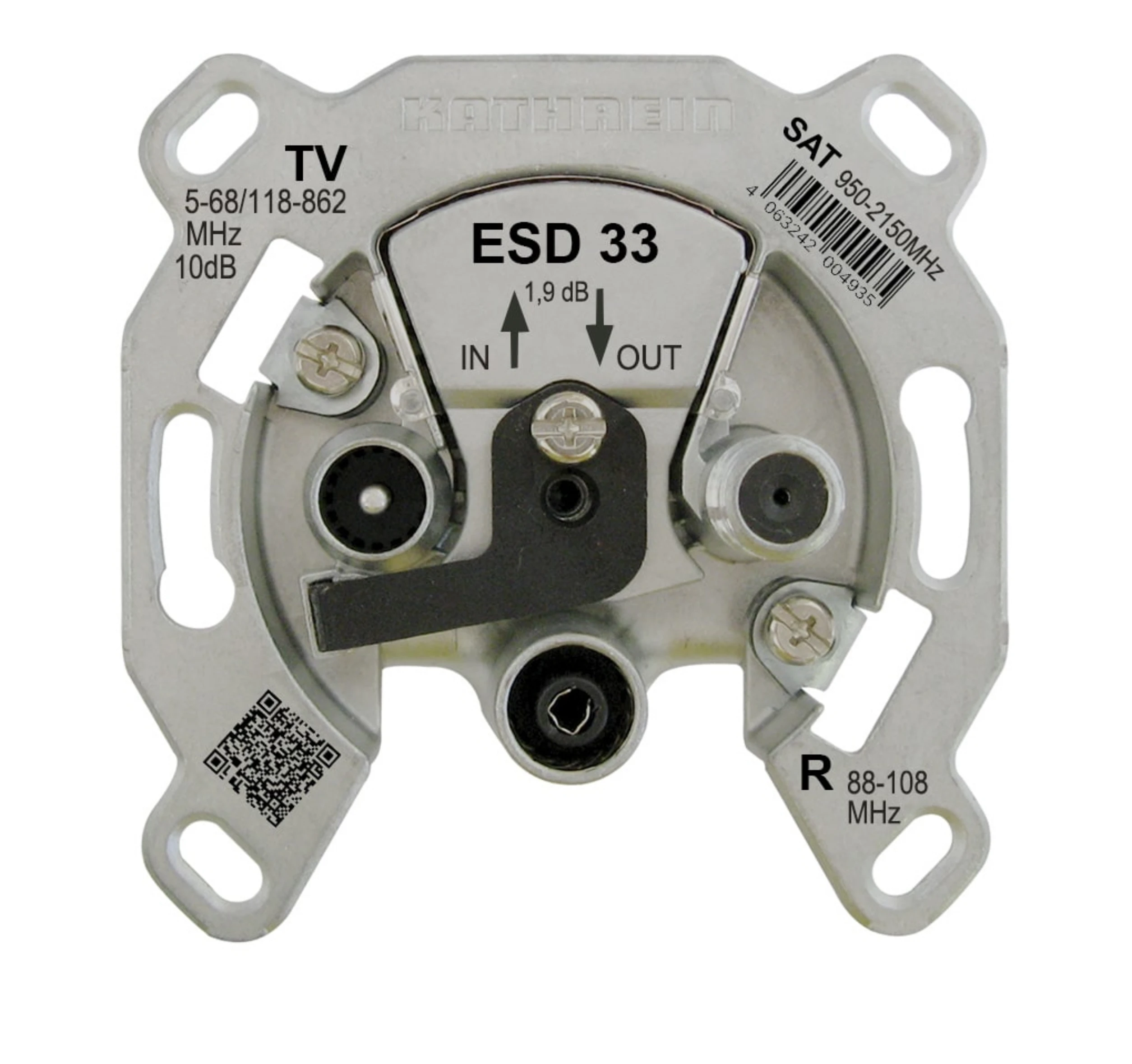 Kathrein ESD 33 Breitband-Antennendose Kathrein ESD 33 Breitband-Antennendose-Artikelnummer-0861500013-von-Kathrein