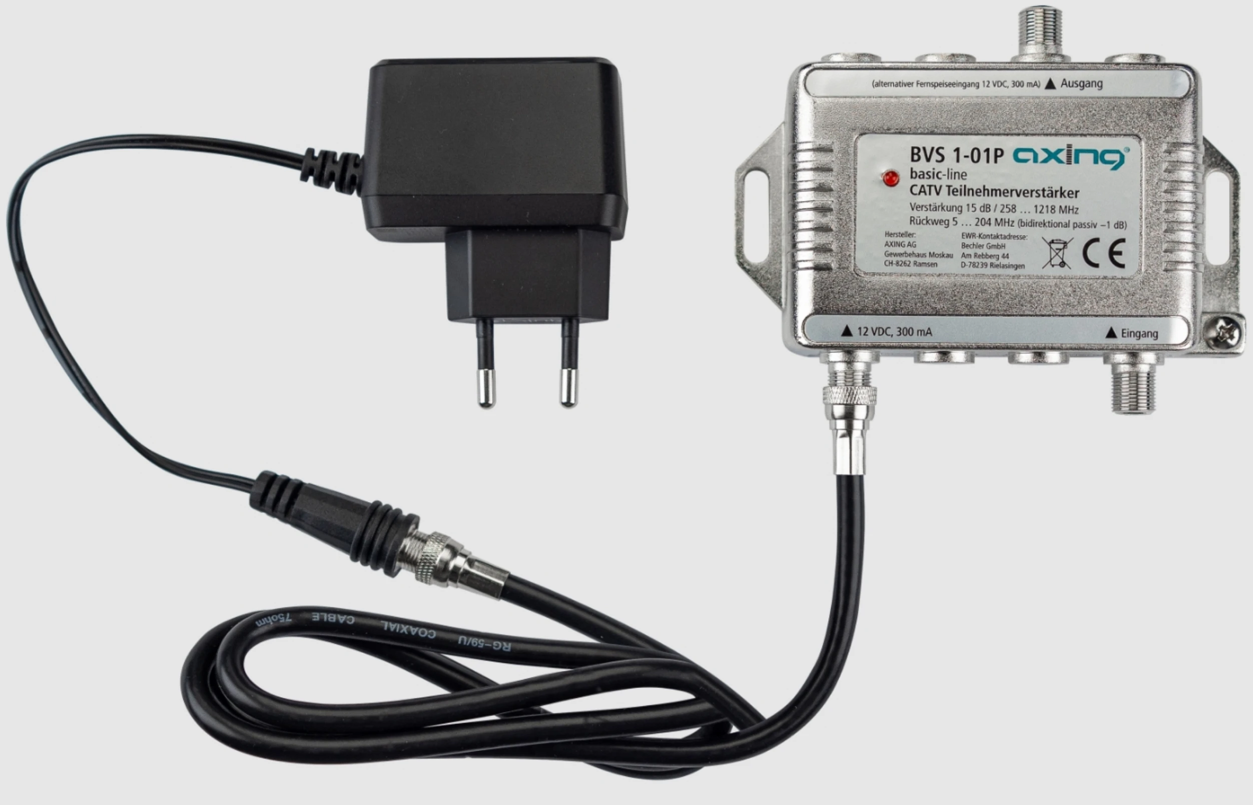 Axing BVS 1-01P Axing CATV-Teilnehmerverstärker Axing BVS 1-01P Axing CATV-Teilnehmerverstärker-Artikelnummer-058 002 41-von-Axing