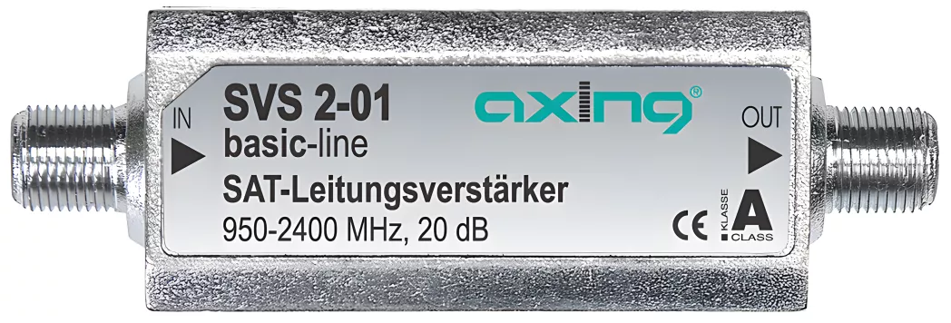 Axing SVS 2-01 SAT-Inline Verstärker 20 dB Axing SVS 2-01 SAT-Inline Verstärker 20 dB-Artikelnummer-058 004 01-von-Axing
