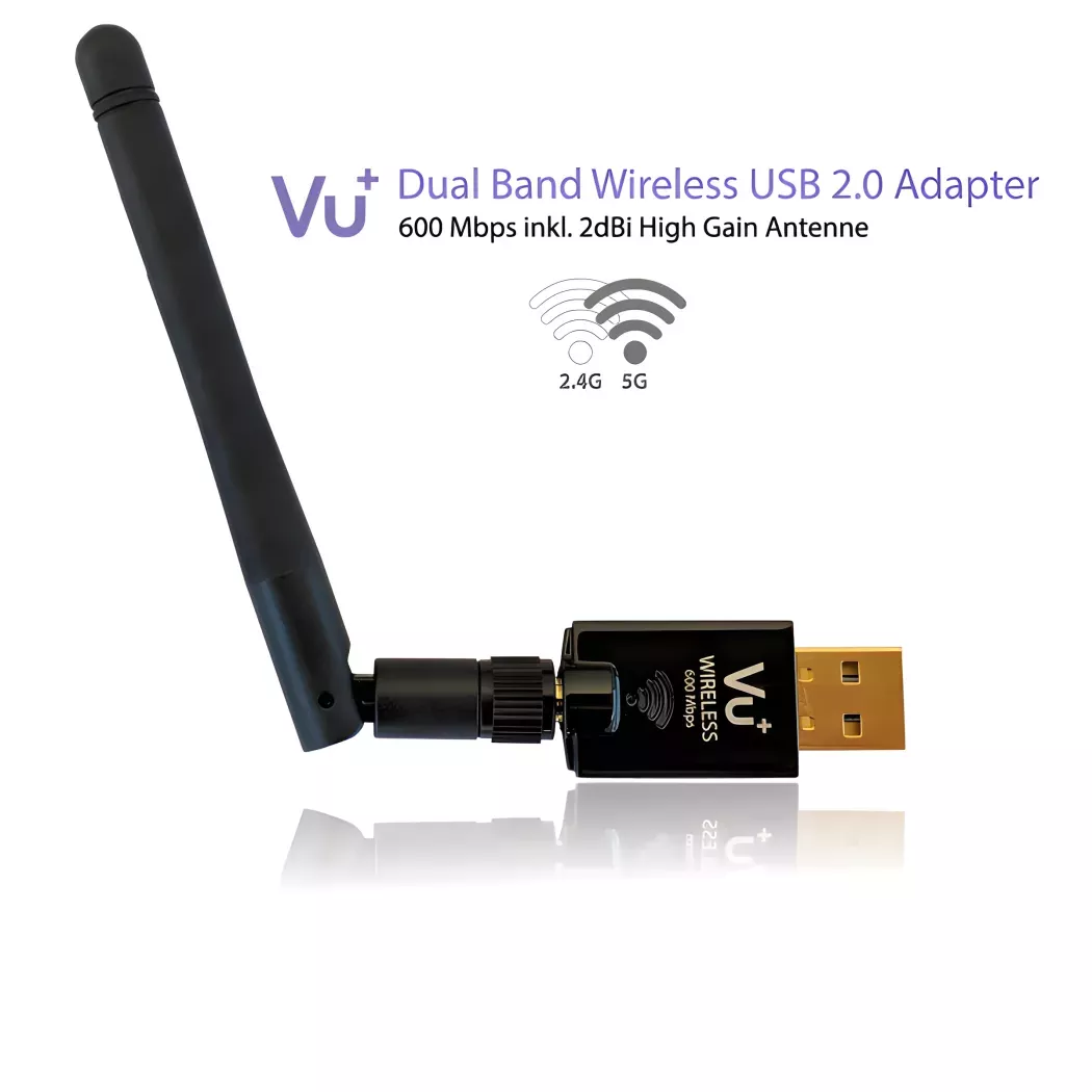 VU+ WiFi WLAN Stick 600 Mbps mit Antenne VU+ WiFi WLAN Stick 600 Mbps mit Antenne-Artikelnummer-058 998 88-von-VU+