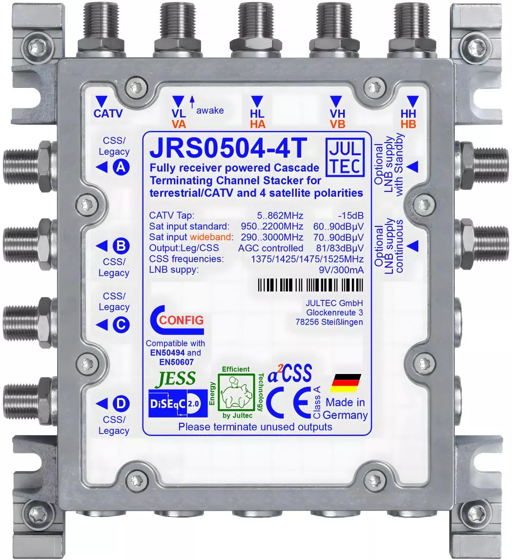 JULTEC JRS0504-4T Unicable-MS für 1(Breitband 2) Satelliten-Artikelnummer-170 203 41-von-Jultec GmbH