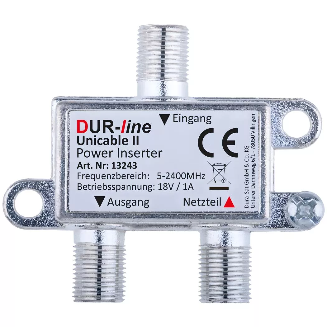DUR-line Unicable II Power Inserter, 5-2400MHz-Artikelnummer-058 008 50-von-DUR-line