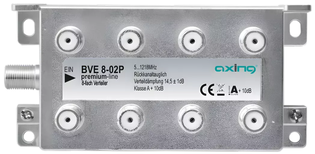 AXING BVE 8-02P 8-fach Verteiler | 5…1218 MHz | Bauform 02-Artikelnummer-061 003 08-von-Axing