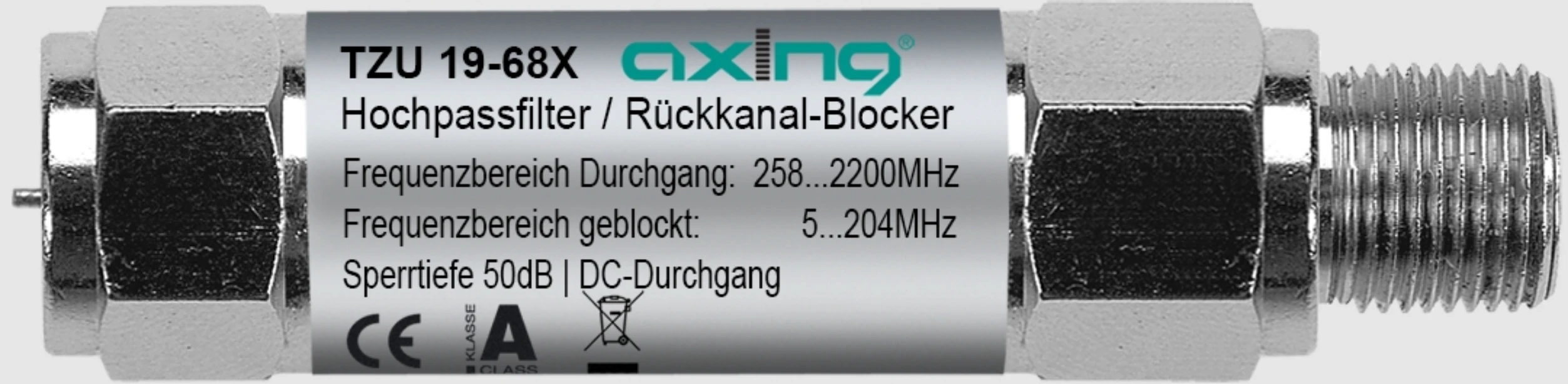 Axing TZU 19-68X Hochpassfilter 258…2200 MHz-Artikelnummer-058 003 82-von-Axing
